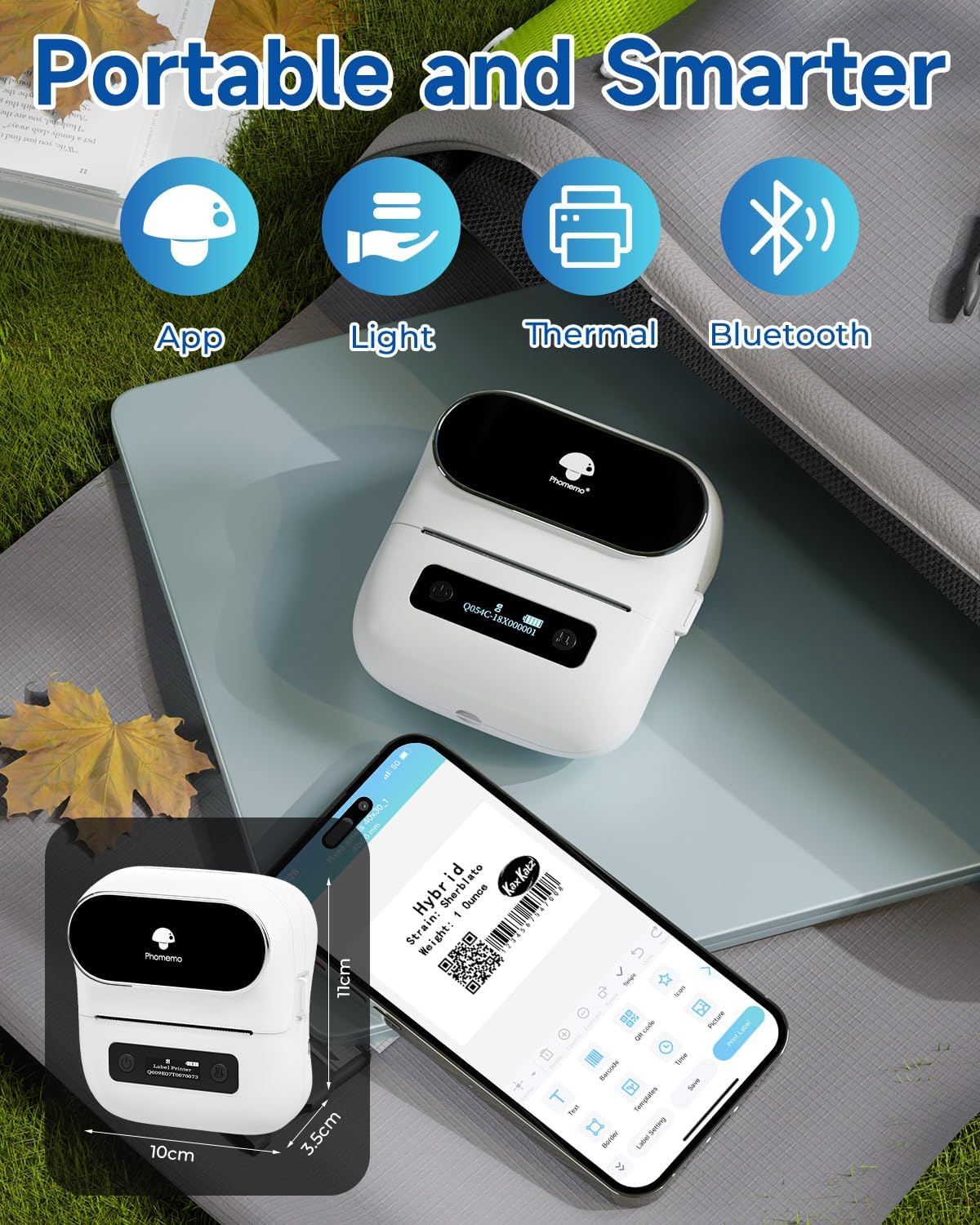 Phomemo M220 Label Maker, New Flagship 3.14 Inch Bluetooth Portable Thermal Label Printer for Barcode, Address, Labeling, Mailing, File Folder, Easy to Use, Support Phone&PC - Image 3