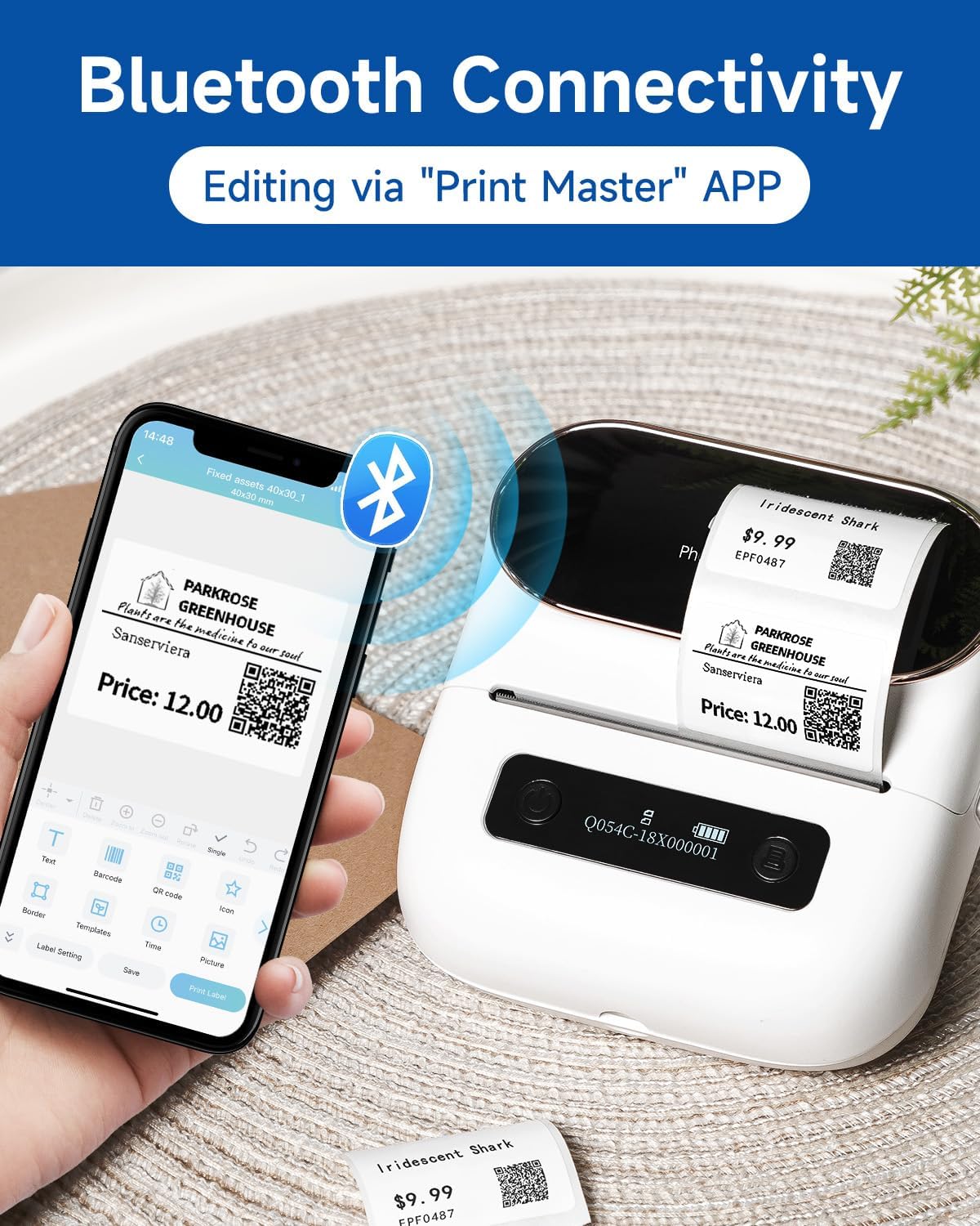 Phomemo M220 Label Maker, New Flagship 3.14 Inch Bluetooth Portable Thermal Label Printer for Barcode, Address, Labeling, Mailing, File Folder, Easy to Use, Support Phone&PC - Image 5