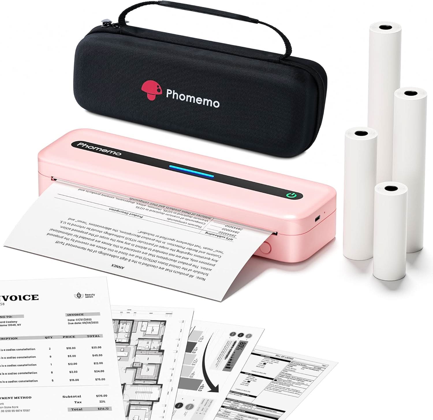 Phomemo Portable Printer,[Upgrade] M832 Inkless Printer,Bluetooth Portable Printers Wireless for Travel,8.5''x 11''Thermal Printer Support Multi Sizes for Home,Office,Car,Compatible with Phone &Laptop - Image 17