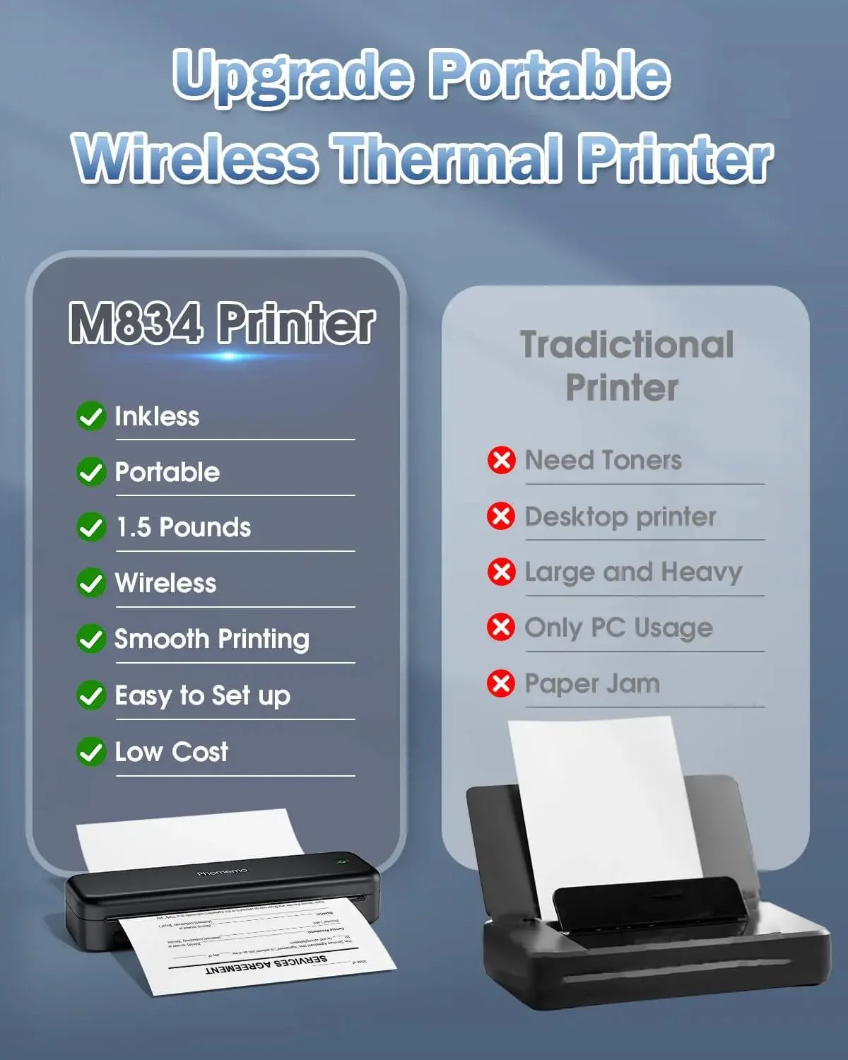 Phomemo Direct Thermal Portable Printer M834 Bluetooth - Image 4