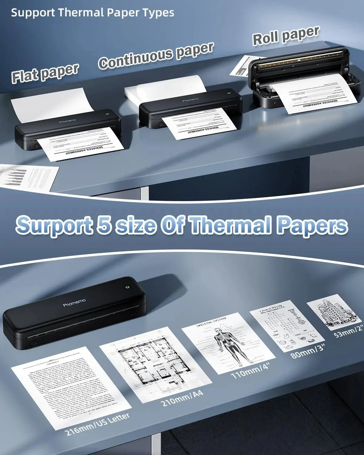 Phomemo Direct Thermal Portable Printer M834 Bluetooth - Image 2