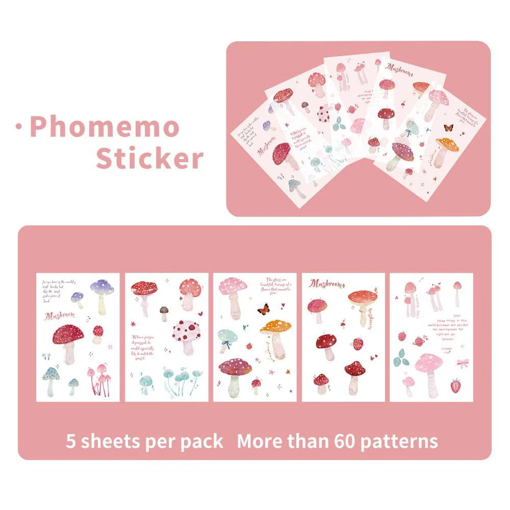 Phomemo Mushroom Translucent Sticker - Image 2