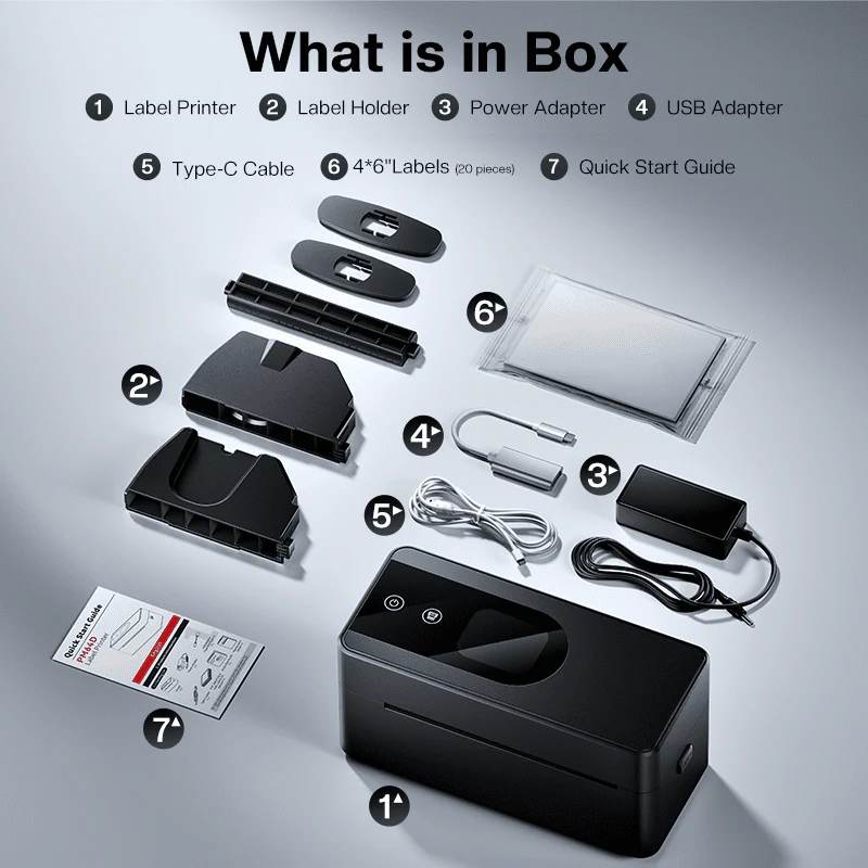 Phomemo PM64D Bluetooth Shipping Label Printer Upgraded Direct Touchscreen - Image 9