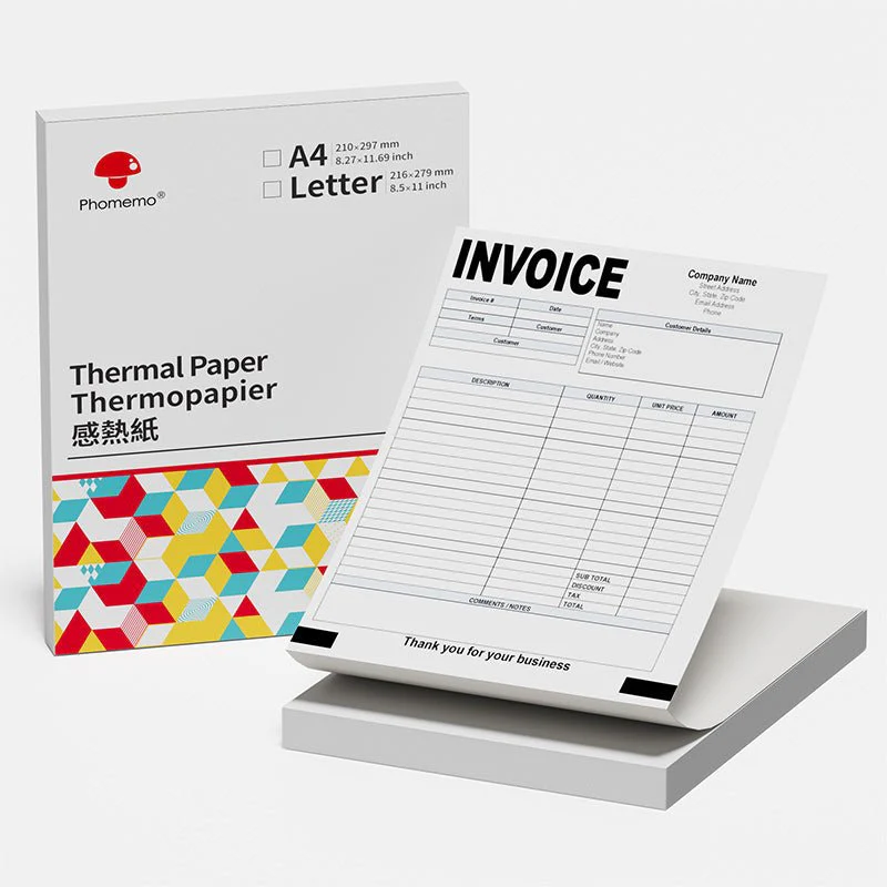 Phomemo Quick Dry 8.26"x11.69" A4 Thermal Paper for M08F/M832/Q302 - Image 12