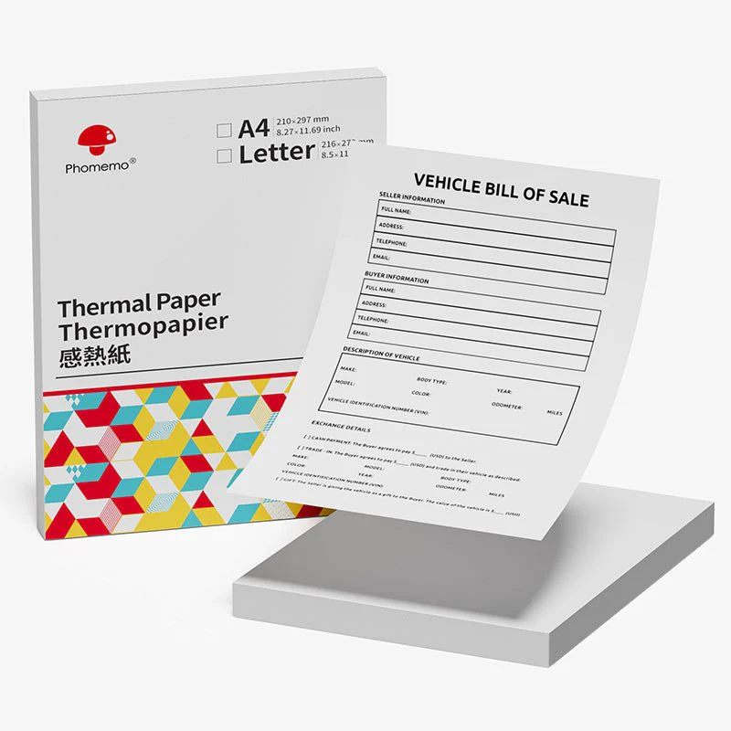 Phomemo Quick Dry 8.26"x11.69" A4 Thermal Paper for M08F/M832/Q302 - Image 9