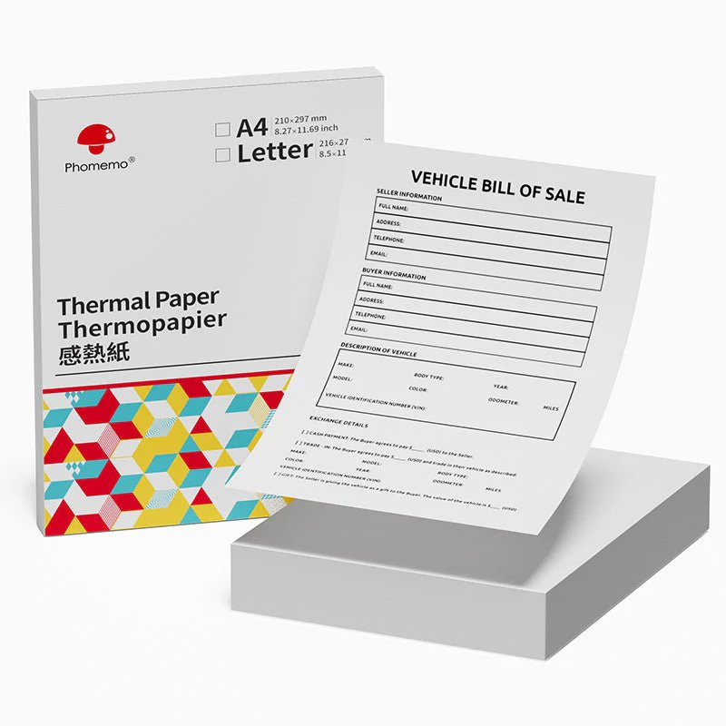 Phomemo Quick Dry 8.26"x11.69" A4 Thermal Paper for M08F/M832/Q302 - Image 10