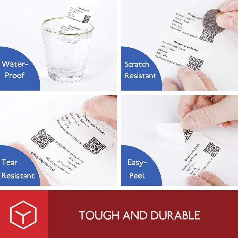 Phomemo 50×50mm Round Transparent Thermal Label for M110/M120/M150/M200/M220/M221-1 Roll - Image 6