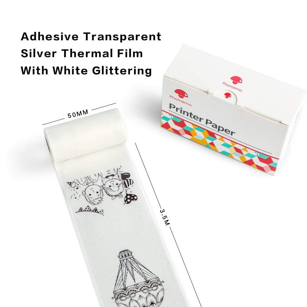 Phomemo 53mm Silver Sparkle Sticker Thermal Paper for M02/M02S/M02Pro/M03/M04S/M04AS/M832/P2S丨3 Rolls - Image 7