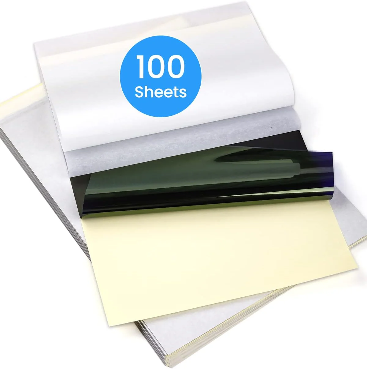 Phomemo Tattoo Transfer Paper - 100 Sheets A4 Size, Thermal Stencil Paper for Tattoo Transfer Kit - Commercial & Personal Use, DIY Tattoo Tracing Paper Compatible with M08F Printer & Tattoo Supplies