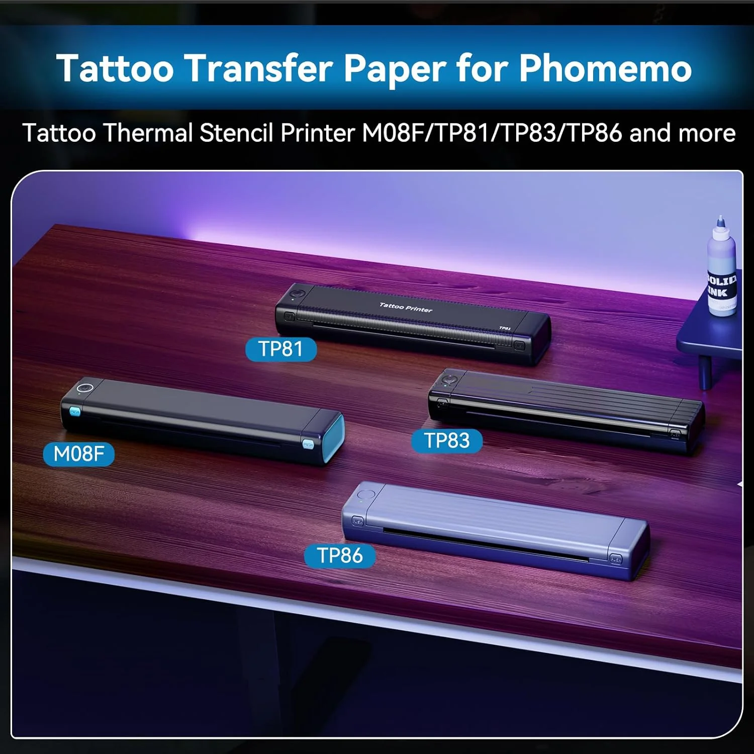Phomemo (Upgraded) Tattoo Stencil Paper, 110 Sheets A4 Size Tattoo Transfer Paper for Tattoo Supplies Kit, Compatible with M08F, TP81, Itari A886 Tattoo Stencil Printer for Tattoo Artists & Beginners - Image 6
