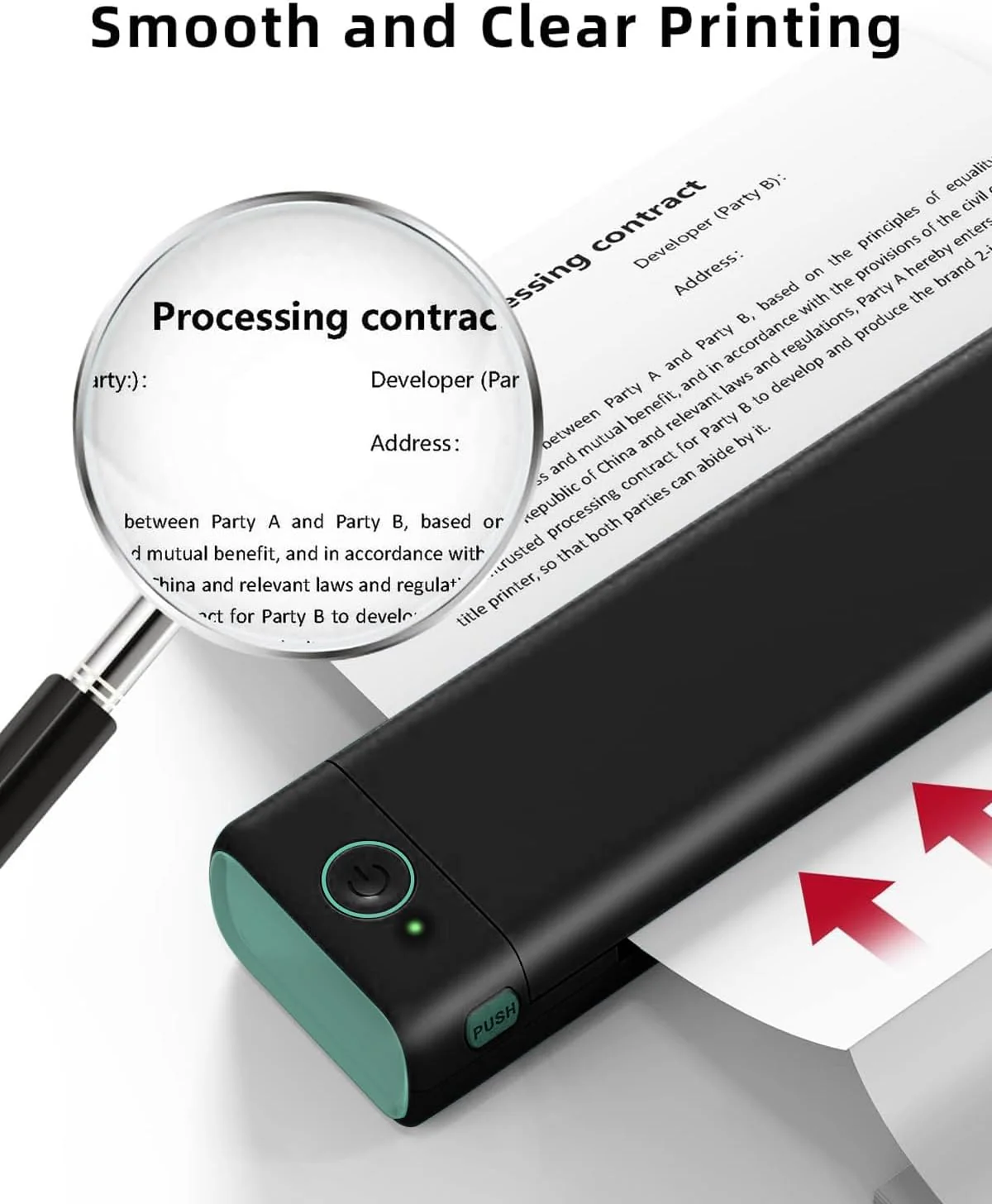 Phomemo US Letter Folding Thermal Paper,Continuous Phomemo M08F Thermal Paper,Compatible with COLORWING M08F, M832, M834, , Standard Printer, Compatible with HPRT MT800/MT800Q Printer, Size 8.5" x 11",100 Sheets - Image 4