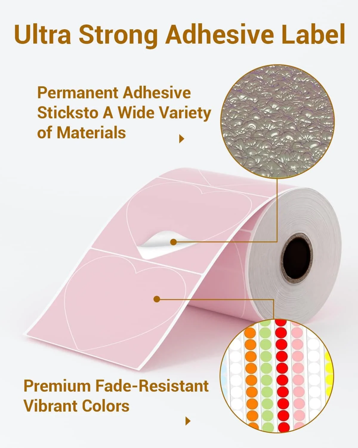 Phomemo 💘3" Pink Heart Thermal Labels for Shipping Label Printer - Image 7