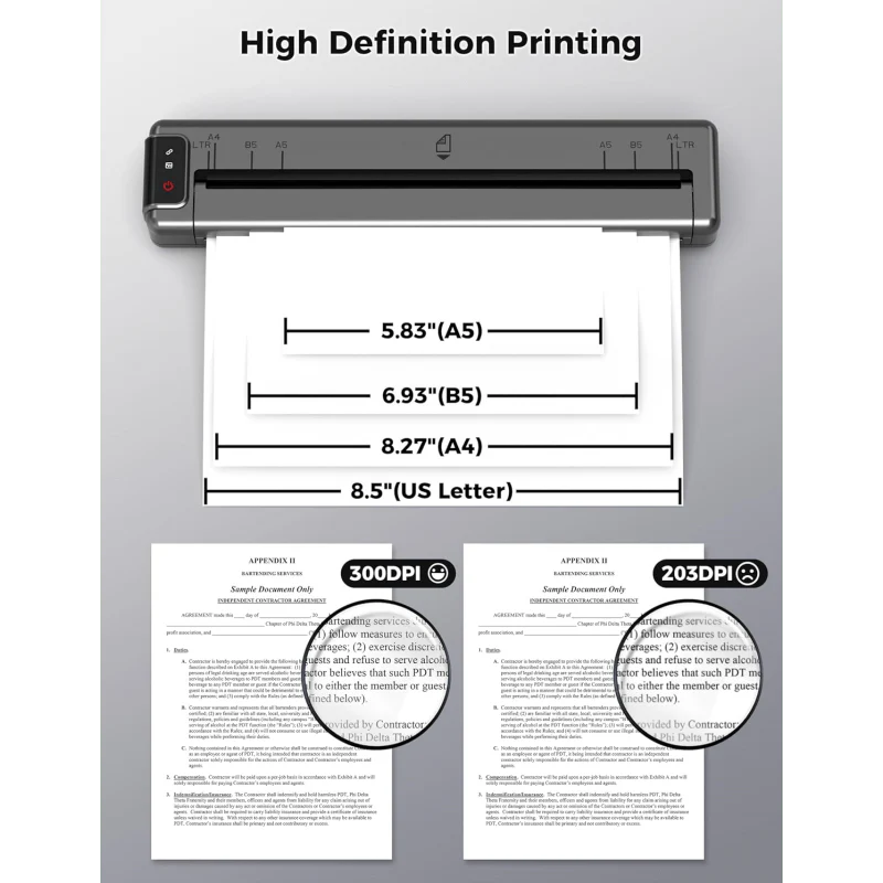 Phomemo Q302 Direct Thermal Wireless Portable Thermal Printer - Image 7