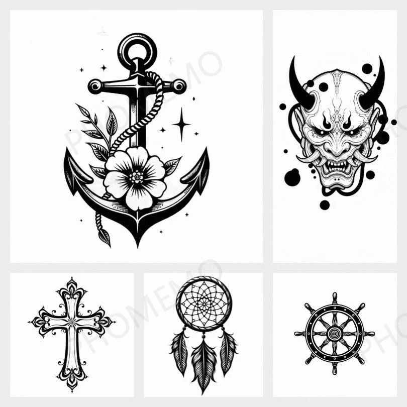 Soul Symbols & Spiritual Totems | Tattoo Flash Set