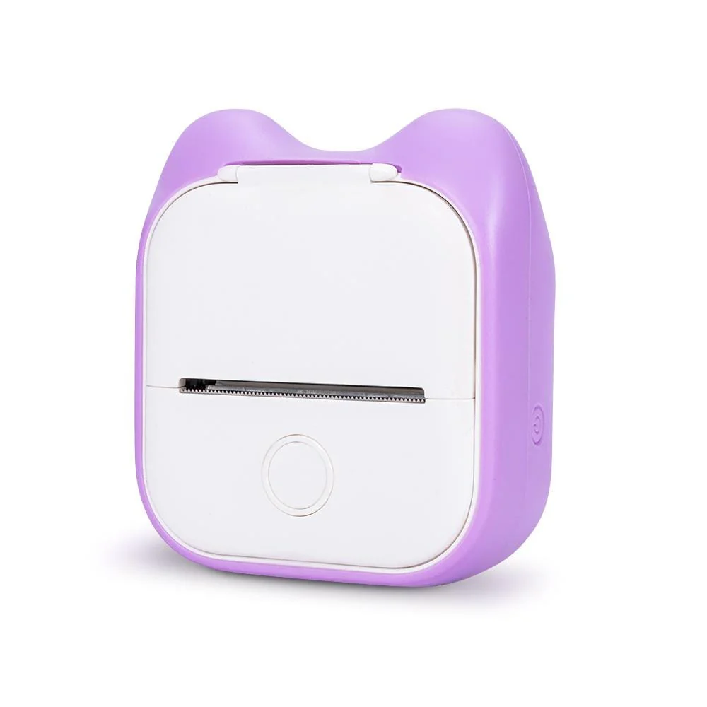Phomemo T02 Thermal Mini Printer Cat Ears Protective Cover | Purple - Image 4