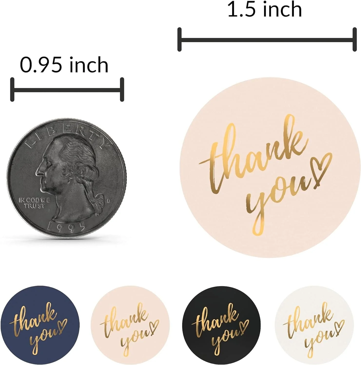 Thank You Stickers for Small Business&Packaging - Image 2