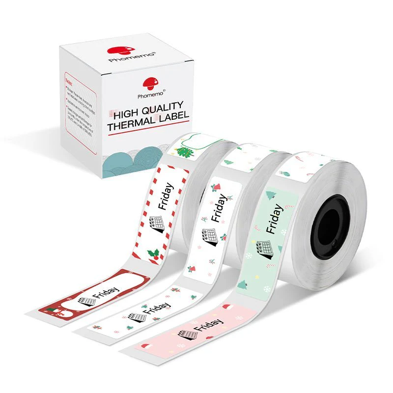 Phomemo Christmas Patterns Labels For D30/D35/Q30/Q30S | 14x50mm