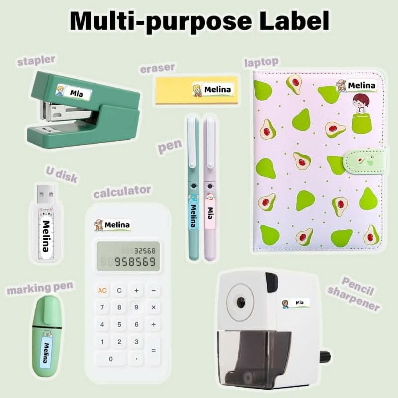 Phomemo 12x40mm Pink&Green&Blue Patterns Labels for D30/D35/Q30/Q30S - Image 4
