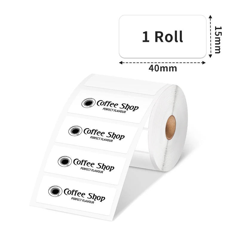 Phomemo 40×15mm White Thermal Label For M110/M120/M200/M220/M221/M150-1 Roll - Image 2