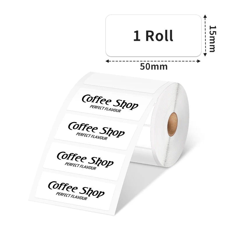 Phomemo 50×15mm White Thermal Label For M110/M120/M200/M220/M221/M150-1 Roll - Image 2