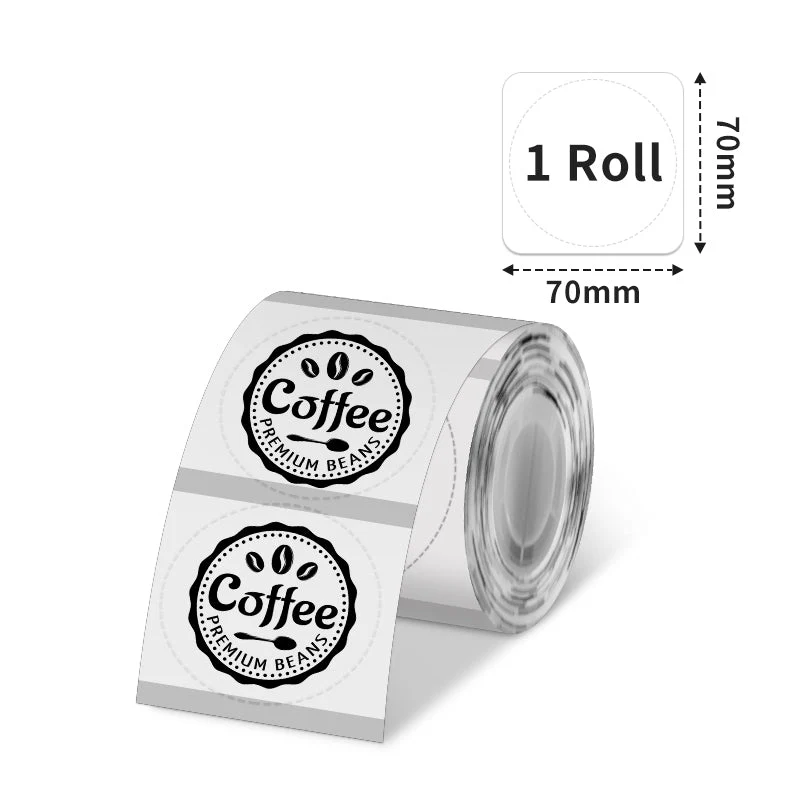 Phomemo 70×70mm Transparent Round Thermal Label for M200/M220/M221 - Image 2