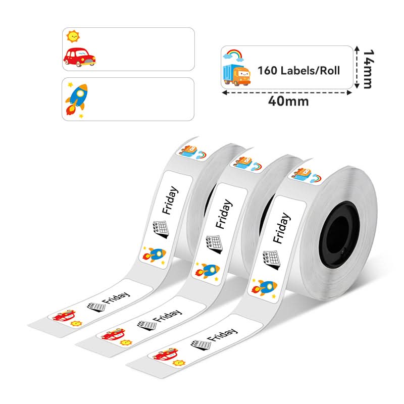 Phomemo 14x40mm Transportation Pattern Label for D30/D35/Q30/Q30S - Image 2
