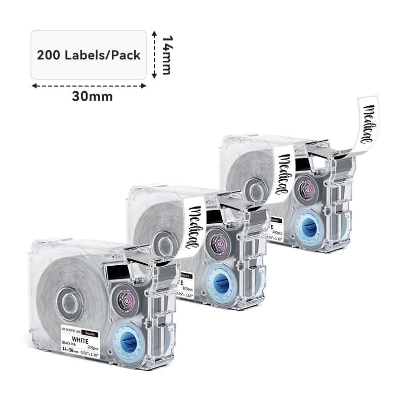 Phomemo 14x30mm Black on White Thermal Transfer Label Tapes for P15/A30 - Image 2