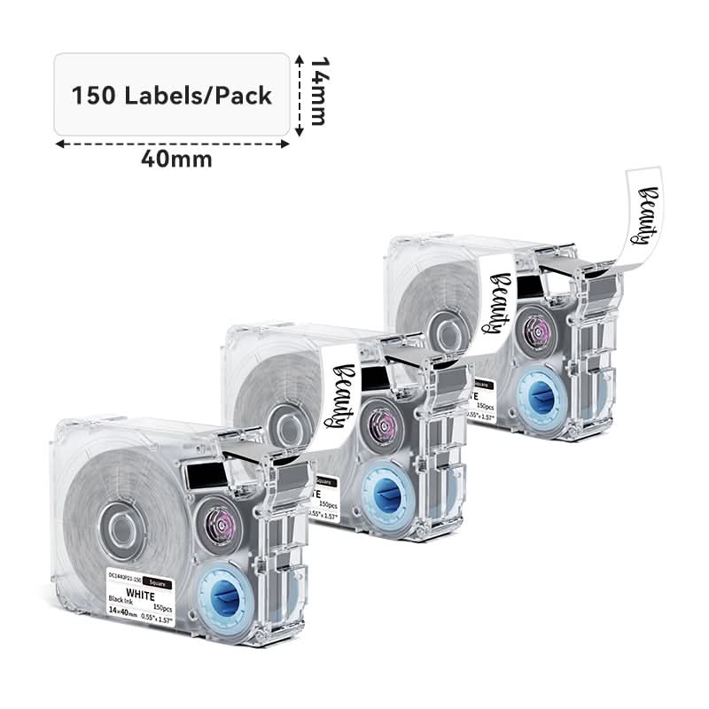 Phomemo 14x40mm Black on White Thermal Transfer Label Tapes for P15/A30 - Image 2