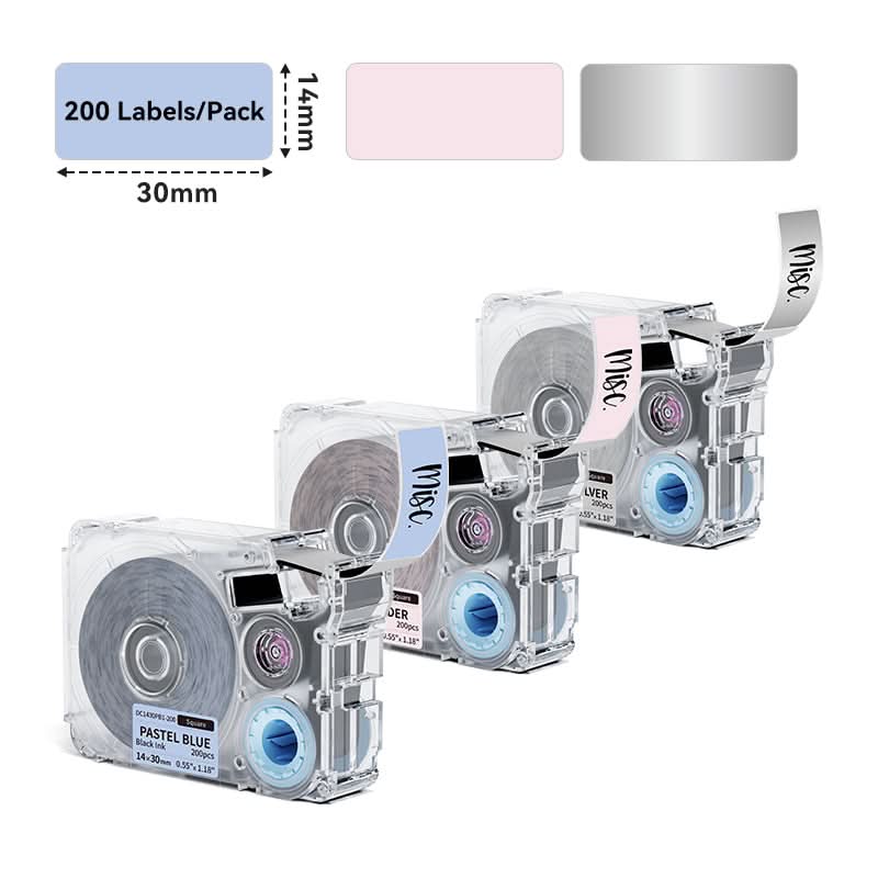 Phomemo 14x30mm Blue&Pink&Silver Thermal Transfer Label Tapes for P15/A30 - Image 2