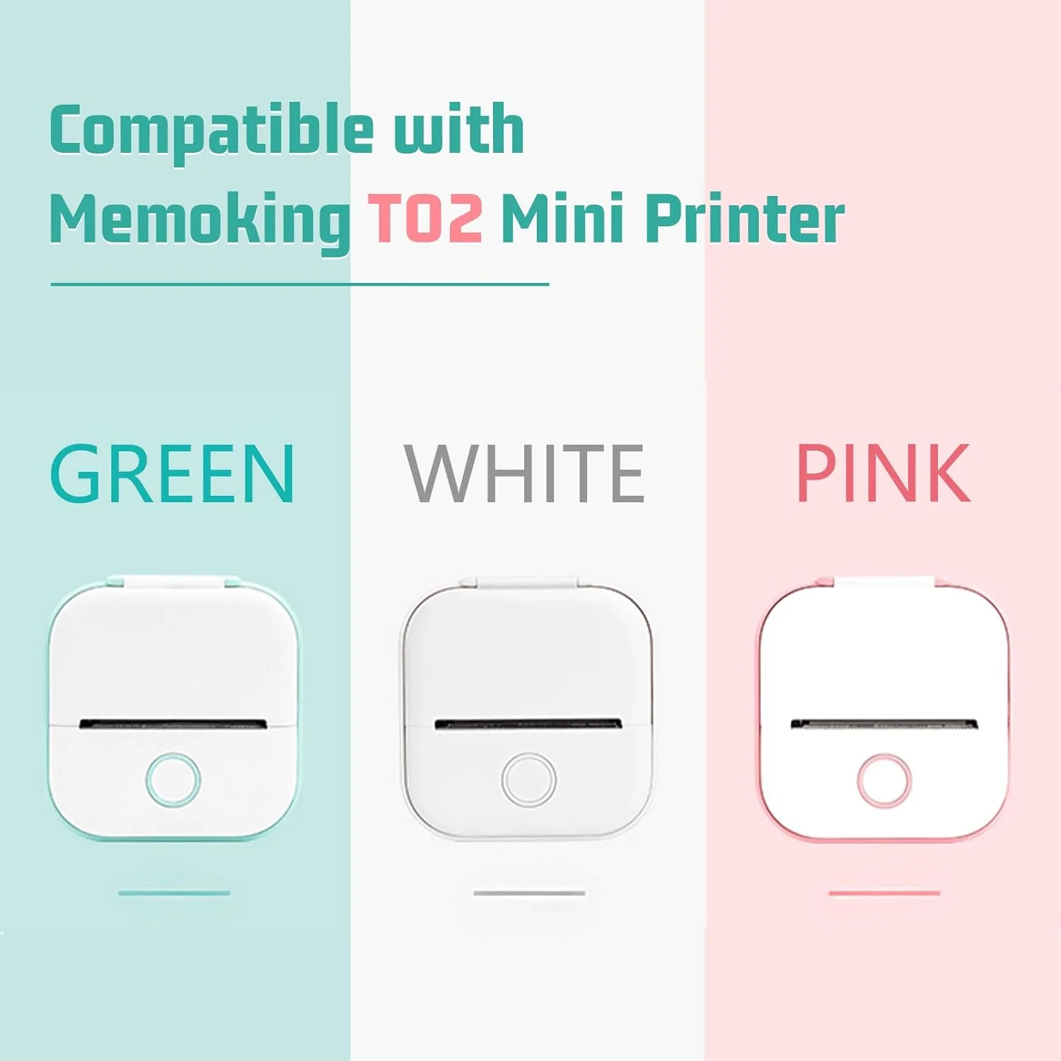 Phomemo Thermal Transparent Sticker Paper | 50mm For T02/M02X | Rose/Blue/Green 3 Rolls - Image 7