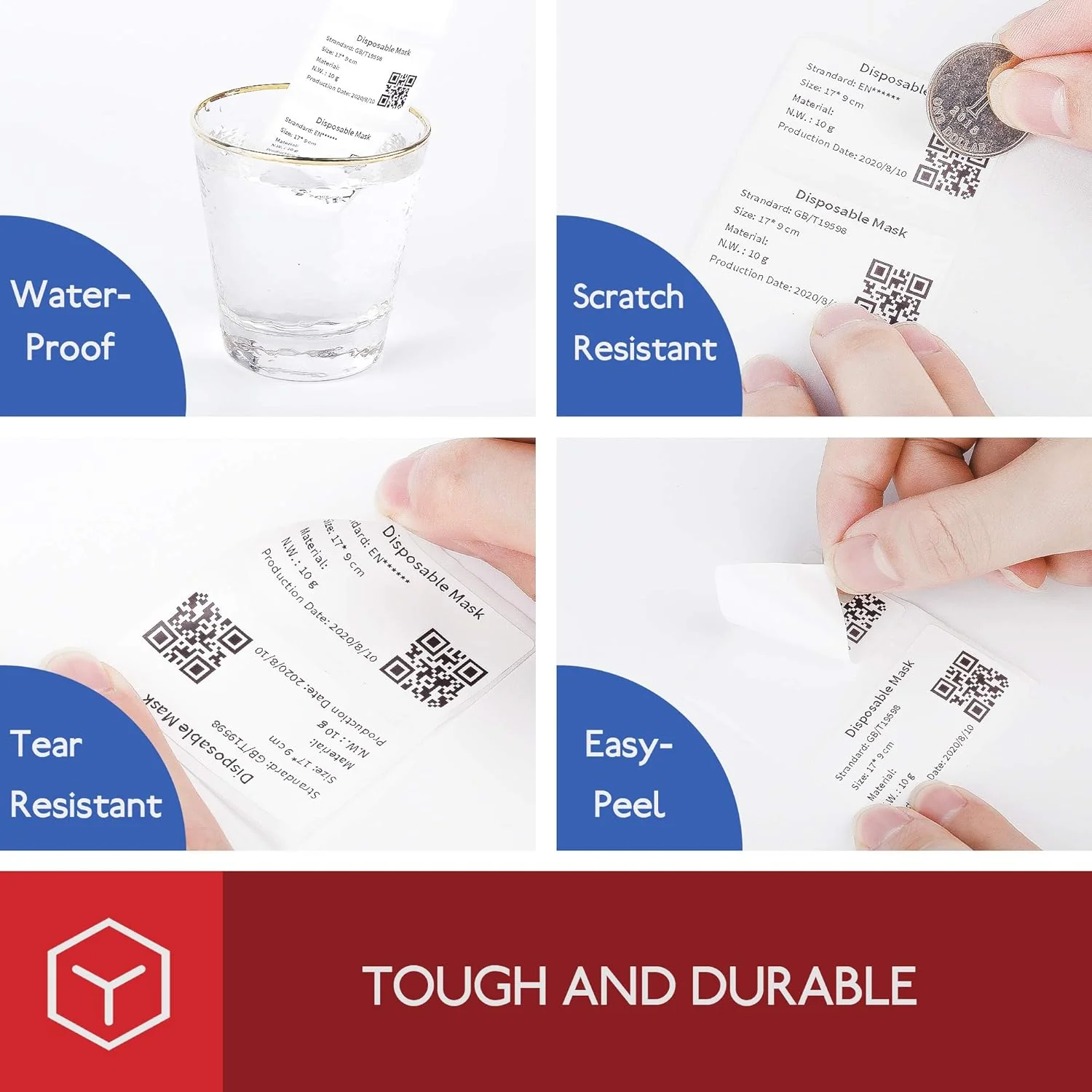 Phomemo 40x30mm White Thermal Label for M110/M200/M150/M120/M220/M221 - Image 3