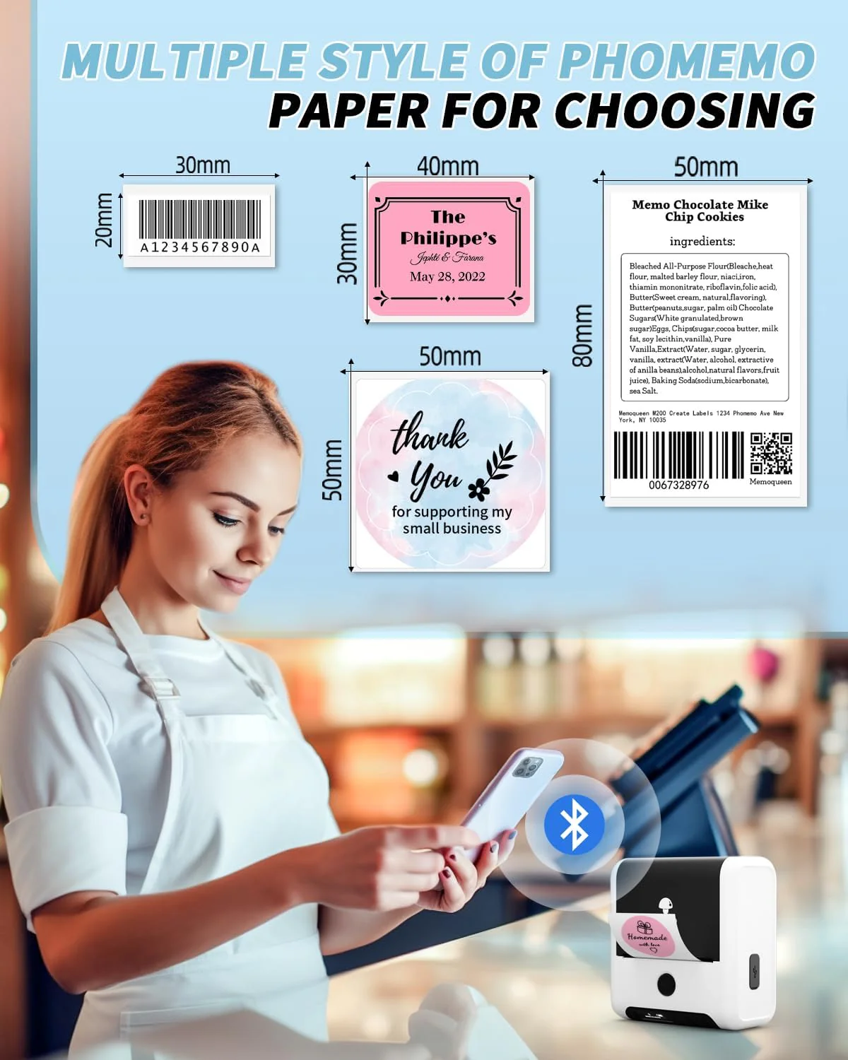 Phomemo 40×60mm Transparent Thermal Label for M110/M120/M150/M200/M220/M221 - Image 4