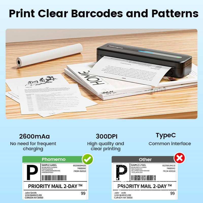 Phomemo Direct Thermal Portable Printer M832 Upgrade - Image 5