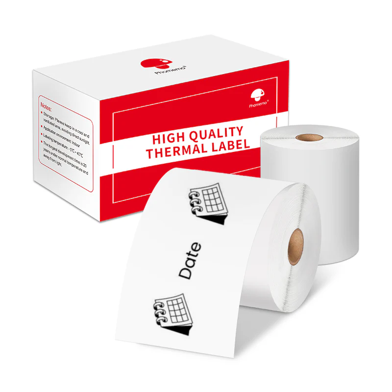 Phomemo 50mm×3.5m White Self-Adhesive Continuous Label for M110/M120/M200/M220/M221/M150